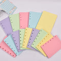 A7 6-Hole Refill Paper, Macaron Color Blank & Lined Inserts for A7 6 Ring Binder Journal